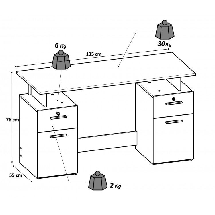 Marsail Standing Desk Réglable en Hauteur avec Maroc