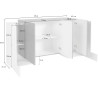 Buffet/bahut 5 portes moderne 170 cm Gisela