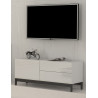 Meuble TV 1 porte/2 tiroirs moderne laqué 110 cm Melissane