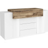 Meuble de rangement moderne 160 cm laqué blanc Corsiva