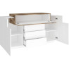 Meuble de rangement moderne 160 cm laqué blanc Corsiva