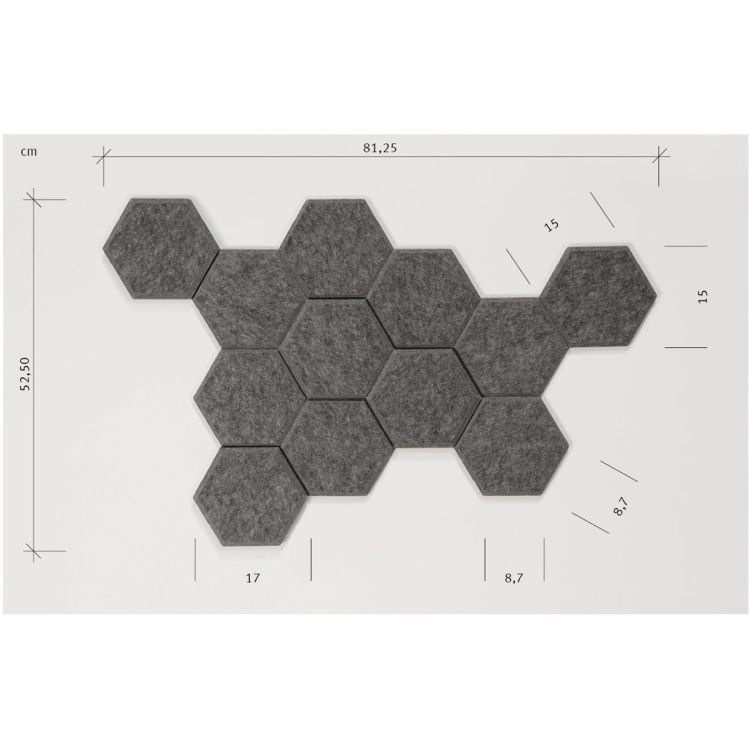 12 Pièces De Panneaux Acoustiques Hexagonaux Améliorés Avec
