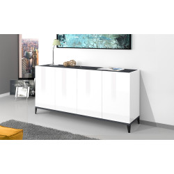 Buffet/bahut 160 cm moderne 4 portes Shine