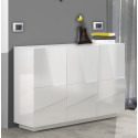 Buffet/bahut moderne 120 cm blanc laqué brillant Pittsburgh