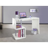 Bureau droit moderne 100 cm blanc laqué brillant Celtic