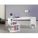 Bureau droit moderne 180 cm blanc laqué brillant Celtic