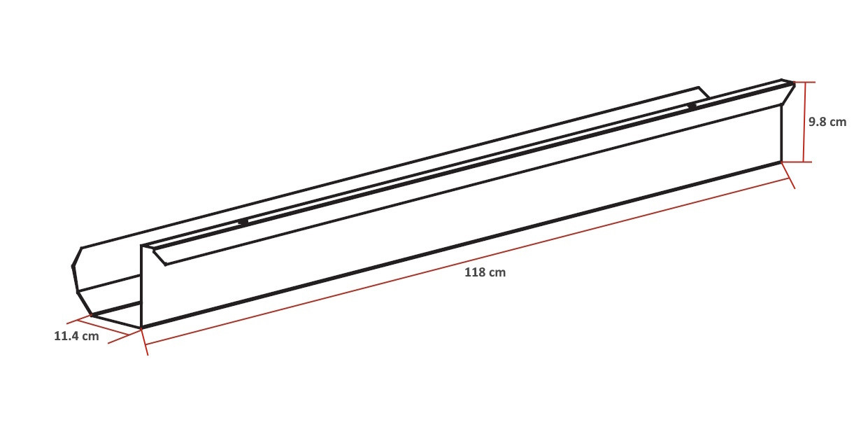 Goulotte passe-câbles horizontale de bureau 60 cm Blanc