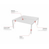 Bureau bench 2 personnes avec trappe Soft Closing Activity