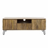 Meuble TV style industriel en bois de manguier 135 cm Horizon