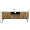 Meuble TV style industriel en bois de manguier 135 cm Horizon