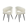 Lot de 2 chaises modernes en tissu bouclé Coralia