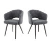 Lot de 2 chaises modernes en tissu bouclé Coralia