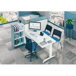 Bureau gaming bureau d'angle en l 130 x 130 cm bureu informatique poste de  travail de bureau chambre - Conforama