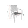 Fauteuil de bistrot empilable d'extérieur en polypropylène Jarie