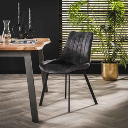 Chaise de salle à manger moderne en velours Minelli (lot de 4)