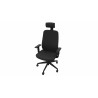 Fauteuil de bureau coque noir en tissu Moovie