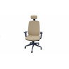 Fauteuil de bureau coque bleu en tissu Moovie