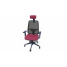 Fauteuil de bureau coque bleu en tissu Moovie