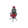 Fauteuil de bureau coque bleu en tissu Moovie