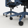 Fauteuil de bureau coque bleu en tissu Moovie