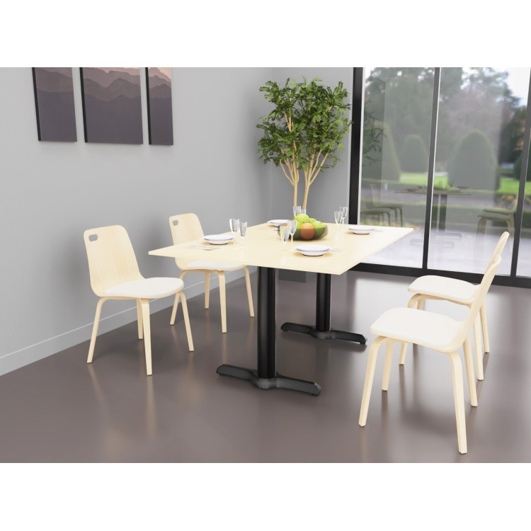 Pied de table de restaurant L 56 cm en métal noir Sybil