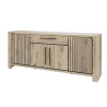 Buffet/bahut contemporain 220 cm chêne canyon Santana