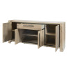 Buffet/bahut contemporain 220 cm chêne canyon Santana