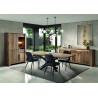 Buffet/bahut contemporain 220 cm chêne canyon Santana