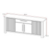 Buffet/bahut contemporain 220 cm chêne canyon Santana