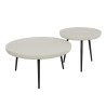 Tables basses rondes modernes en composite de marbre Alzira (lot de...
