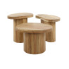 Tables basses en acacia massif naturel Classico (lot de 3)