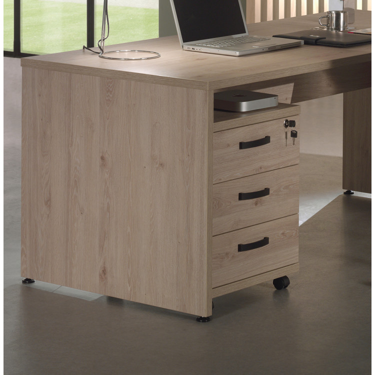 Caisson de bureau mobile contemporain chêne de printemps Othello