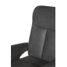 Fauteuil de relaxation électrique moderne en cuir anthracite Leonore