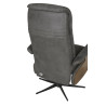 Fauteuil de relaxation électrique moderne en cuir anthracite Leonore