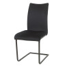 Chaises de salle à manger modernes en velours noir Jousia (lot de 2)