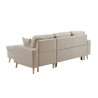 Canapé d'angle convertible réversible moderne en tissu Antarctique