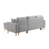 Canapé d'angle convertible réversible moderne en tissu Antarctique