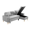 Canapé d'angle convertible réversible moderne en tissu Antarctique