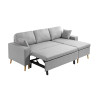 Canapé d'angle convertible réversible moderne en tissu Antarctique