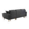 Canapé d'angle convertible réversible moderne en tissu Antarctique