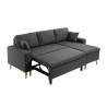 Canapé d'angle convertible réversible moderne en tissu Antarctique