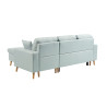 Canapé d'angle convertible réversible moderne en tissu Antarctique