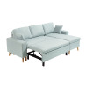 Canapé d'angle convertible réversible moderne en tissu Antarctique