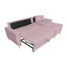 Canapé d'angle convertible réversible moderne en tissu Antarctique