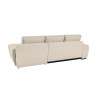 Canapé d'angle convertible moderne avec coffre en tissu Abel