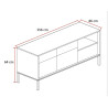 Meuble TV 156 cm chêne mercure/gris argile Evoria