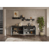 Buffet/bahut moderne 210 cm bronze/mercure Tristan