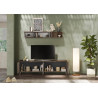 Meuble TV moderne 241 cm bronze/mercure Tristan