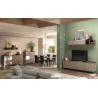 Meuble TV moderne 241 cm bronze/mercure Tristan