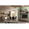 Meuble TV moderne bronze/mercure 181 cm Tristan